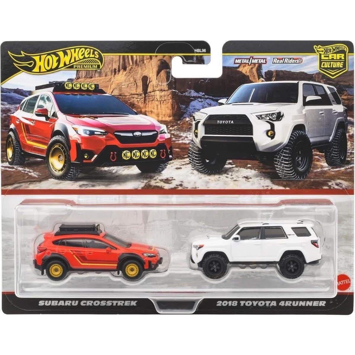 Hotwheels Duo car set Carculture Real rider ( TOYOTA 4 RUNNER + SUBARU CROSSTREK ) 