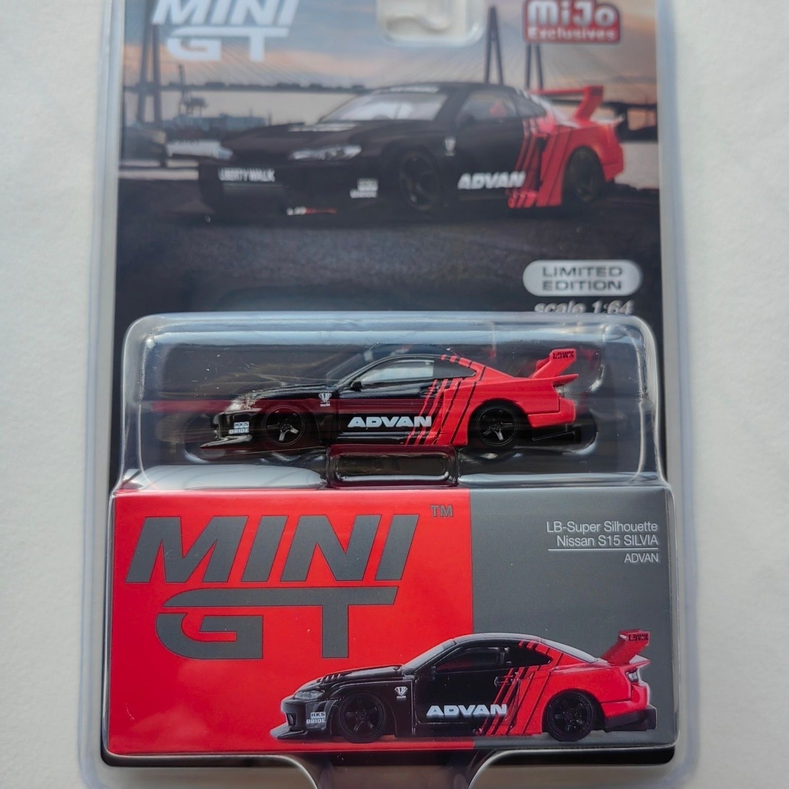 MINIGT 1:64 Nissan Super Silhouette S15 SILVIA ADVAN Alloy Car Model 649 - Photo 1